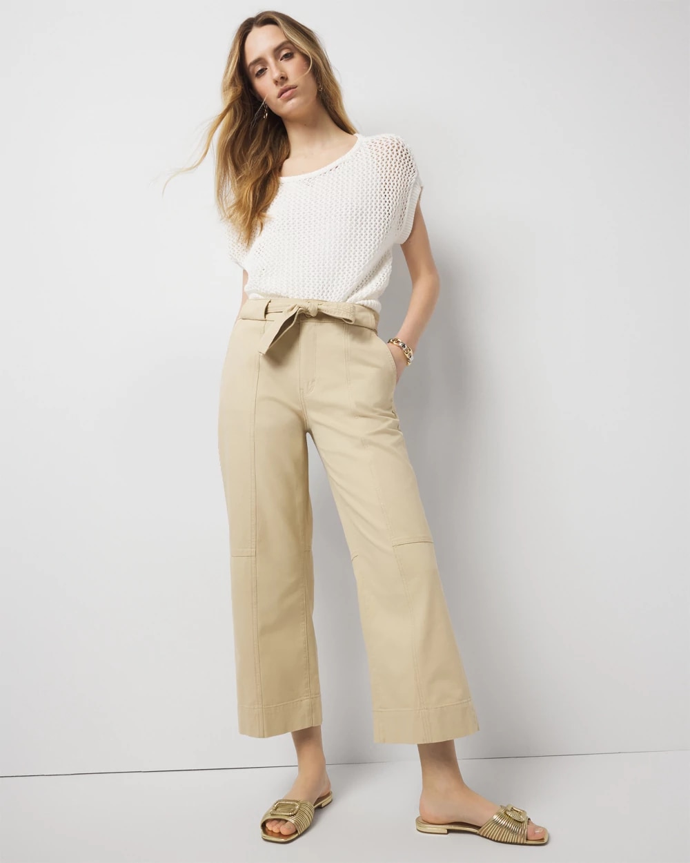 【BOHEMIAN SEOUL】WAIST BELTED WIDE PANTS WHBM_Pret Belted WL